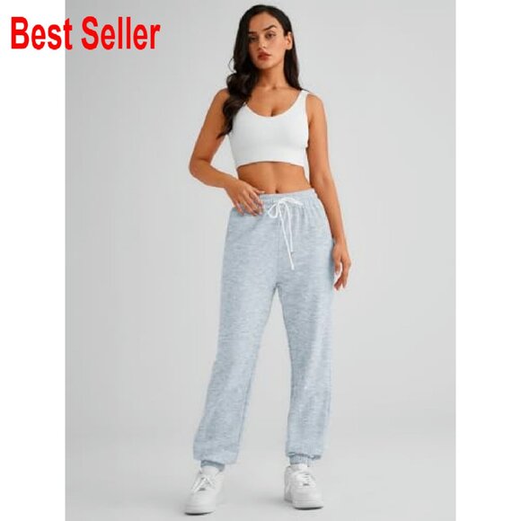 Women's Athletic Joggers Lounge Pants Cinch Bottom Comfortable Sweatpants - Picture 3 of 8